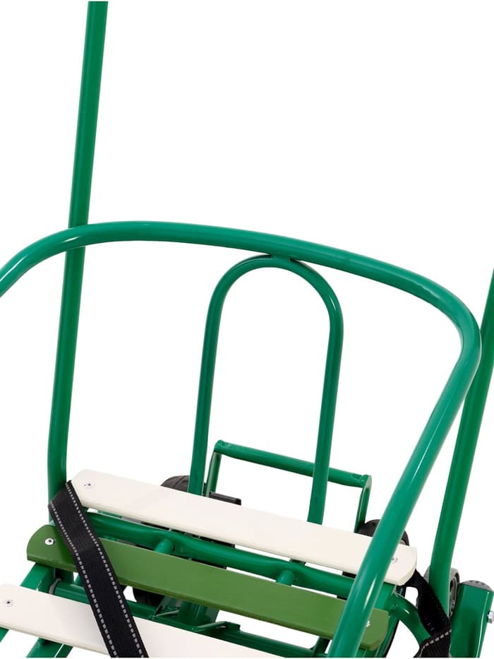 Санки детские с колёсами «Тимка 5 универсал», с ручкой, цвет зелёный