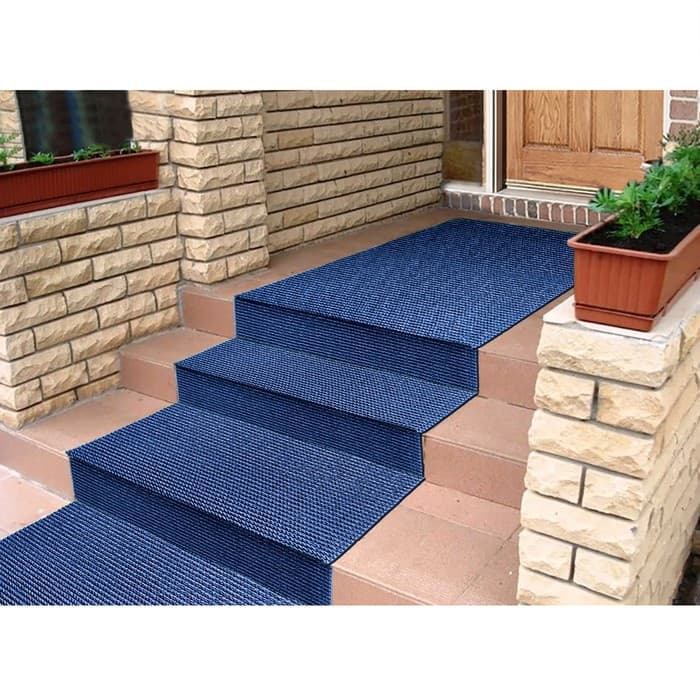 Покрытие ковровое щетинистое «Травка», 0.9×15 м, в рулоне, цвет синий металлик