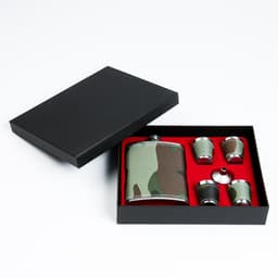 Подарочный набор 6 в 1 «Камуфляж»: фляжка 240 мл, 4 стопки, воронка, нержавеющая сталь, текстиль, зелёный