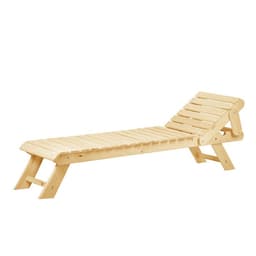 Шезлонг для бани и дачи, 195×55×44.5 см, деревянный, с регулируемой спинкой, «Добропаровъ»