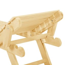 Шезлонг для бани и дачи, 195×55×44.5 см, деревянный, с регулируемой спинкой, «Добропаровъ»