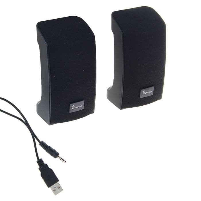 Компьютерные колонки SmartBuy ORCA BAND SBA-1000, 2.0, 2×3 Вт, USB, Jack 3.5 мм, черные