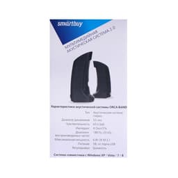 Компьютерные колонки SmartBuy ORCA BAND SBA-1000, 2.0, 2×3 Вт, USB, Jack 3.5 мм, черные