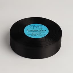 Лента атласная, 25 мм × 33 ± 2 м, цвет чёрный №113