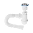 Сифон для мойки «АНИ Пласт» C0115, 1 1/2" × 40 мм, нерж решетка d=70 мм, с гофрой 40×40/50 мм