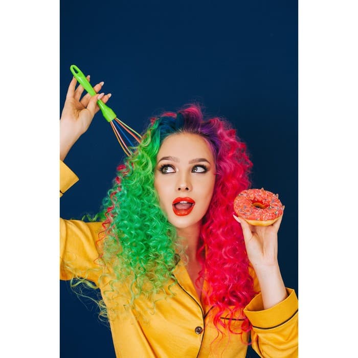 Венчик для взбивания Доляна «Профи», 25 см, голубой