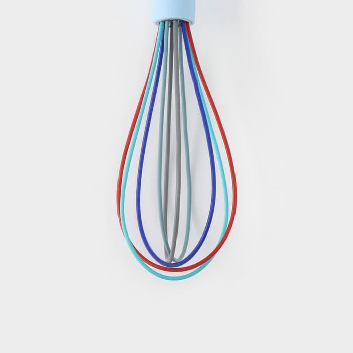 Венчик для взбивания Доляна «Профи», 25 см, голубой