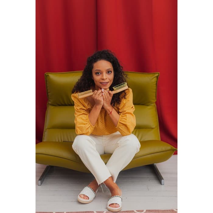 Щётка для одежды и обуви SAVANNA, 21×3.4 см, 59 пучков, искусственная щетина