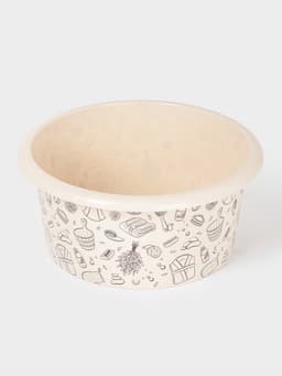 Таз хозяйственный «Русская банька», круглый, пластик, 10 л, бежевый