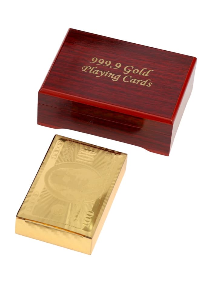 Карты игральные пластиковые «100 долларов», 54 шт., 30 мкм, 8.5×4.5 см, в шкатулке