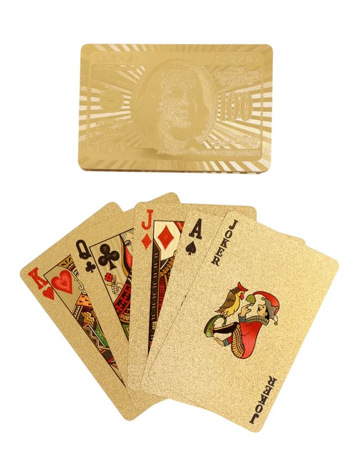 Карты игральные пластиковые «100 долларов», 54 шт., 30 мкм, 8.5×4.5 см, в шкатулке