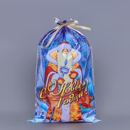 Пакет подарочный новогодний «Дед Мороз» 25×40 см, цветной металлизированный рисунок, для сладкого подарка