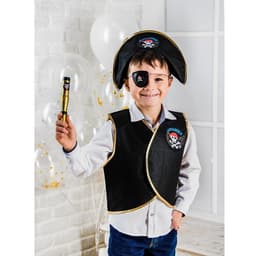 Карнавальный костюм «Пират», шляпа, жилетка, наглазник, орден, подзорная труба, кодекс