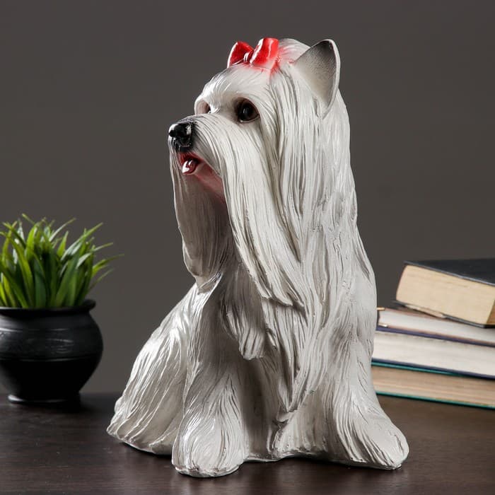 Копилка для денег «Йоркширский терьер», гипс, 30×21×35 см