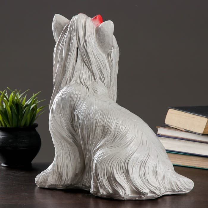 Копилка для денег «Йоркширский терьер», гипс, 30×21×35 см