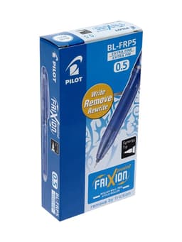 Стираемая ручка Pilot. Frixion, гелевая, синий стержень BL-FRP5 (L), узел 0.5 мм