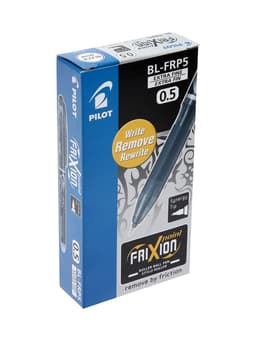 Стираемая ручка Pilot. Frixion, гелевая, чёрный стержень BL-FRP5 (B), узел 0.5 мм
