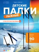 Палки лыжные стеклопластиковые, длина 90 см, цвет МИКС