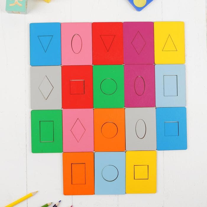 Досочки Сегена, крашеные, 18 шт., размер досочки: 7×9.5 см