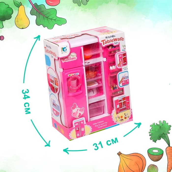 Бытовая техника «Холодильник двухдверный», 20 аксессуаров, свет, звук