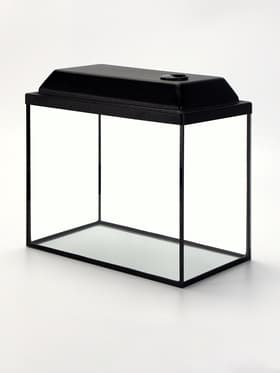 Аквариум «Прямоугольный» с крышкой, 25 л, 38×21×31/36 см, чёрный