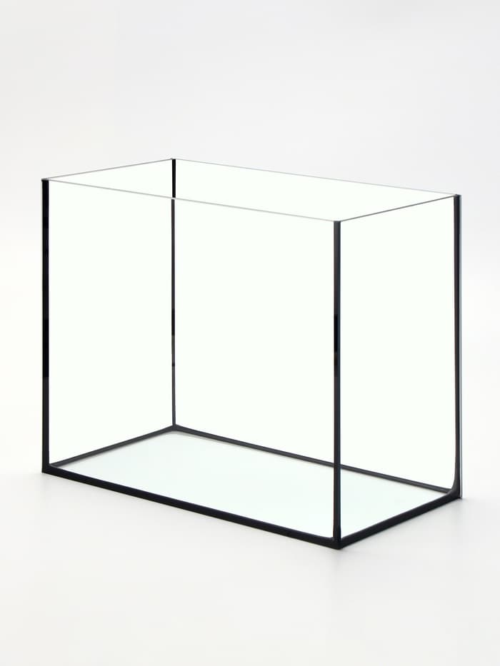 Аквариум «Прямоугольный» с крышкой, 25 л, 38×21×31/36 см, чёрный