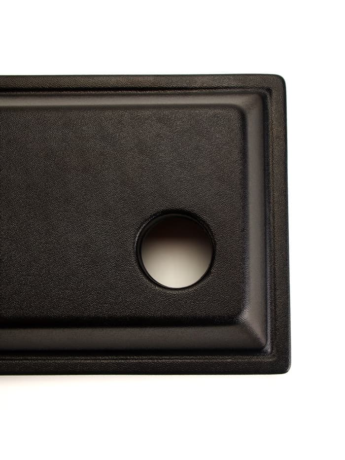 Аквариум «Прямоугольный» с крышкой, 25 л, 38×21×31/36 см, чёрный