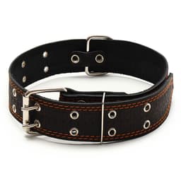 Ошейник тисненый однослойный, безразмерный, 74×4.5 см, ОШ 35-65 см, кожа, МИКС