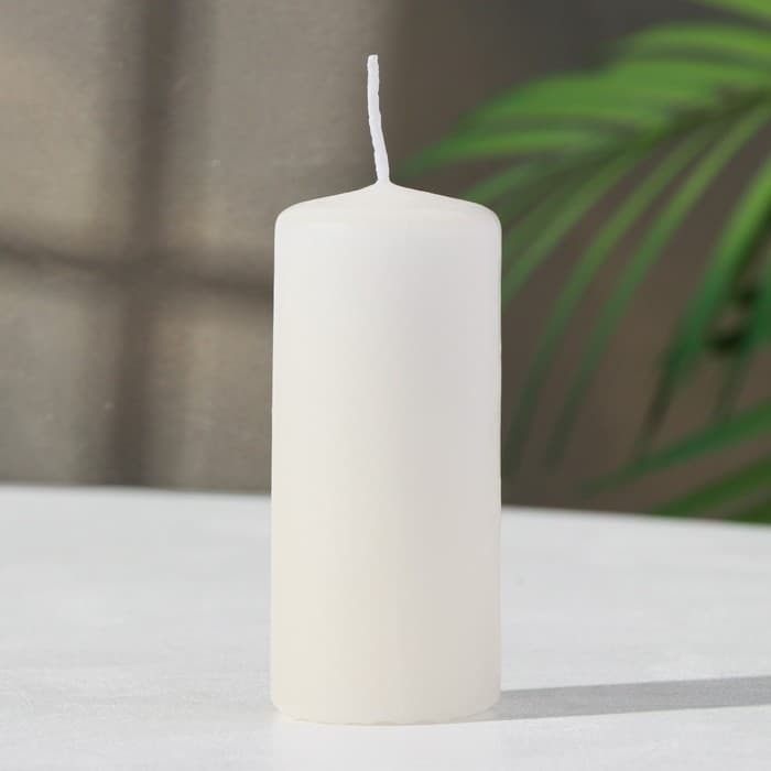 Свеча - цилиндр, 4×9 см, 11 ч, 90 г, слоновая кость