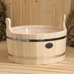 Шайка - таз для бани и сауны, 15 л, деревянная, пластиковая вставка, «Добропаровъ»