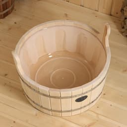 Шайка - таз для бани и сауны, 15 л, деревянная, пластиковая вставка, «Добропаровъ»