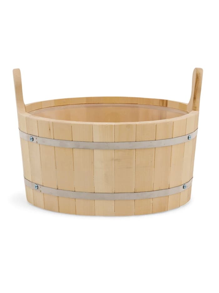 Шайка - таз для бани и сауны, 15 л, деревянная, пластиковая вставка, «Добропаровъ»