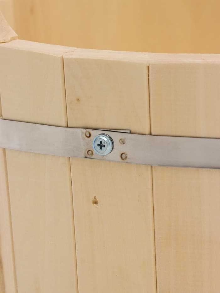 Шайка - таз для бани и сауны, 15 л, деревянная, пластиковая вставка, «Добропаровъ»