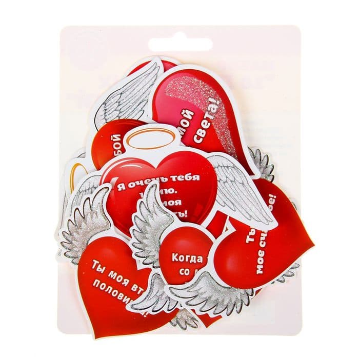 Набор комплиментов-пожеланий «10 любовных признаний», 10 шт.,11.4×14.5 см, 250 г/м²