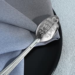 Ложка чайная с гравировкой «Лучший муж», на подарочной открытке, 3×14 см