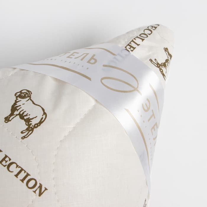 Подушка «Этель», подстёжка — овечья шерсть, 50×70 см, тик