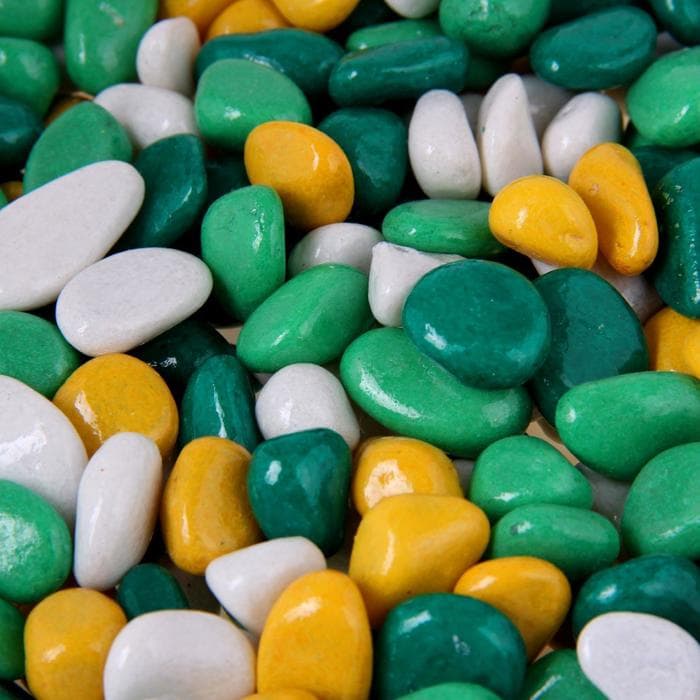 Грунт для аквариума DECOR DE «Галька цветная», фр. 8-12 мм, лимонный/салатовый/белый/изумрудный, 800 г