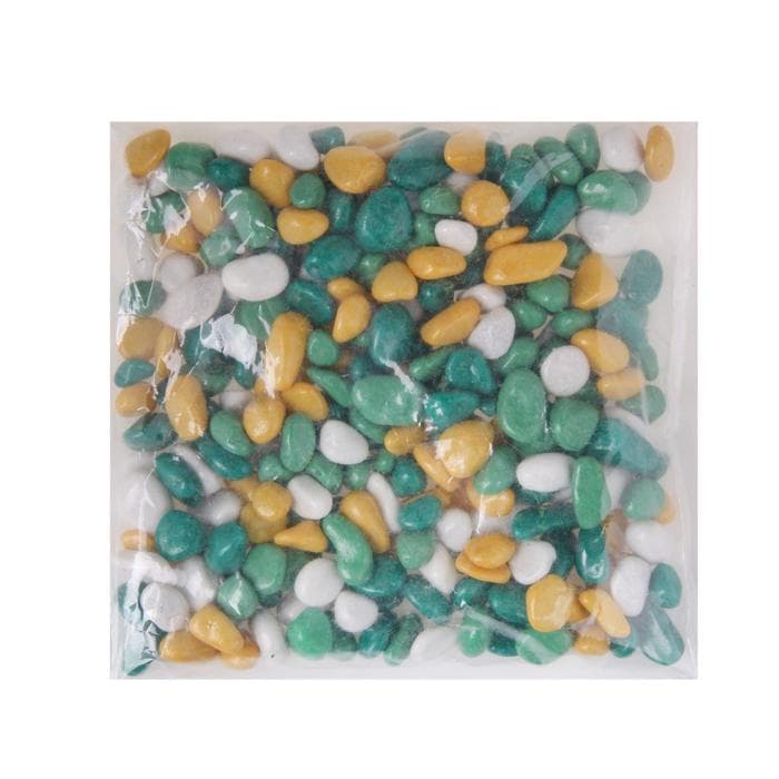 Грунт для аквариума DECOR DE «Галька цветная», фр. 8-12 мм, лимонный/салатовый/белый/изумрудный, 800 г