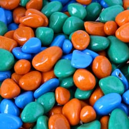 Грунт для аквариума DECOR DE «Галька цветная», фр. 8-12 мм, оранжевый/салатовый/голубой, 800 г