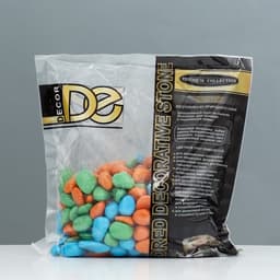 Грунт для аквариума DECOR DE «Галька цветная», фр. 8-12 мм, оранжевый/салатовый/голубой, 800 г