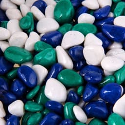 Грунт для аквариума DECOR DE «Галька цветная», фр. 8-12 мм, белый/темно-синий/изумрудный, 800 г