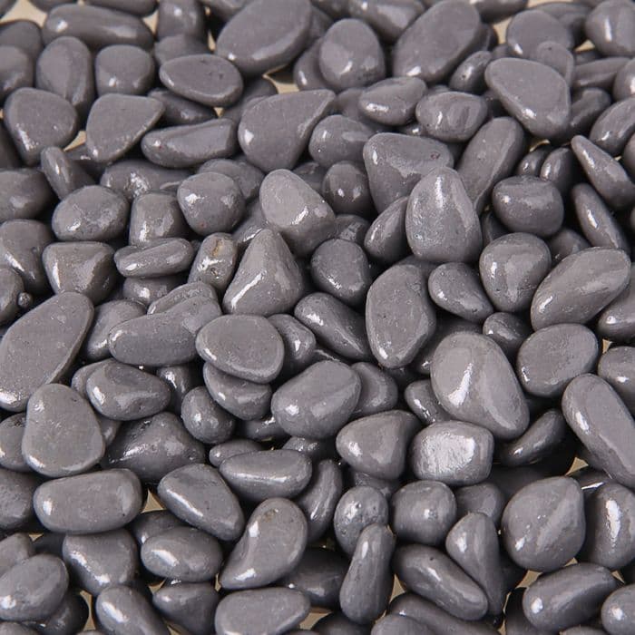 Грунт для аквариума DECOR DE «Галька цветная», фр. 8-12 мм, серая, 800 г