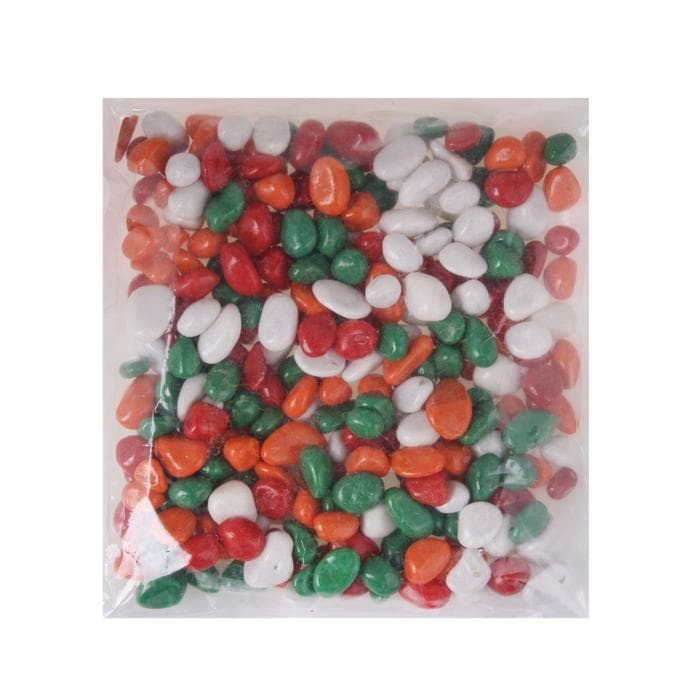 Грунт для аквариума DECOR DE «Галька цветная», фр. 8-12 мм, зелёный/рыжий/красный/белый, 800 г