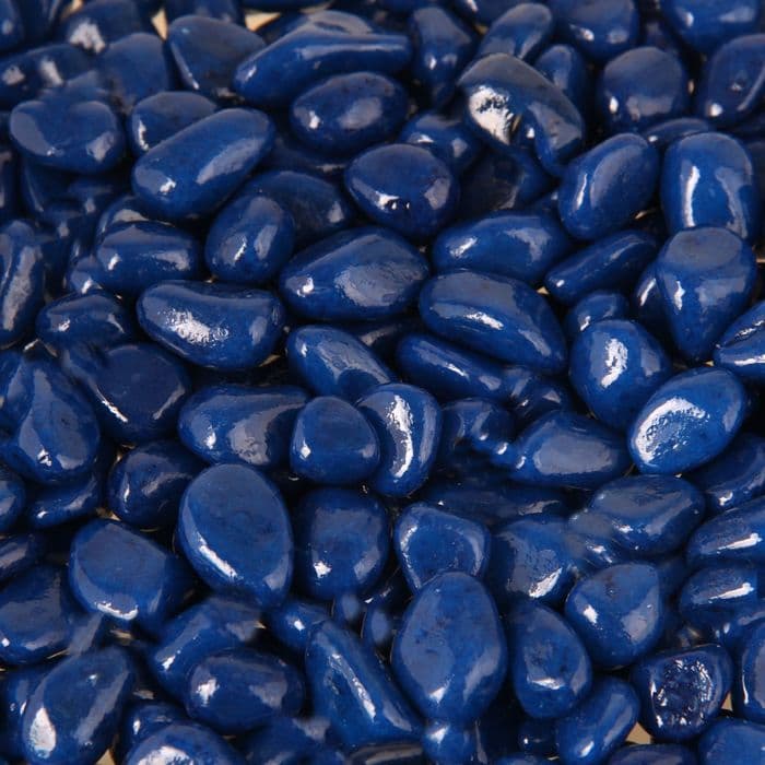 Грунт для аквариума «Галька цветная, темно-синяя» 800 г фр 8-12 мм
