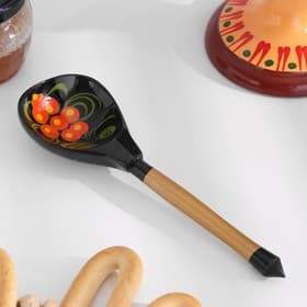 Ложка деревянная «Чернушка», хохлома, МИКС