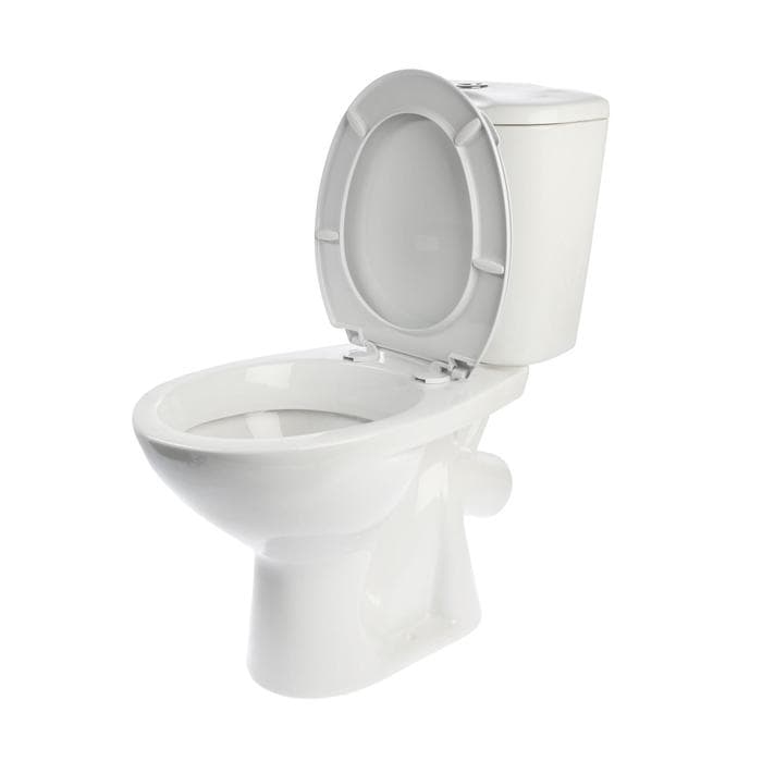 Унитаз компакт ЛЗСФ «Универсал NEW 45», нижняя подводка, косой выпуск, сиденье, кнопка