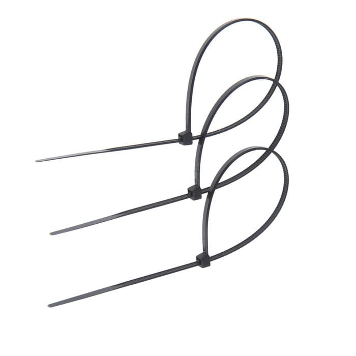 Хомут нейлоновый для стяжки, ТУНДРА, 2.5×200 мм, черный, 100 шт.