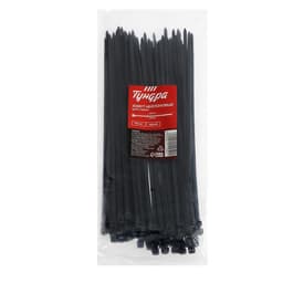 Хомут нейлоновый для стяжки, ТУНДРА, 3.6×200 мм, черный, 100 шт.