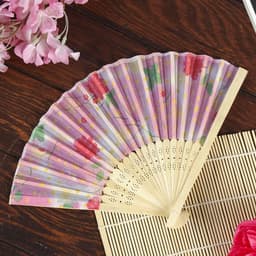 Веер складной «Цветы», h=21 см, рисунок МИКС