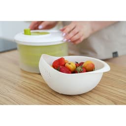 Дуршлаг Доляна «Радуга», 22×16.5×12 см, пластик, белый